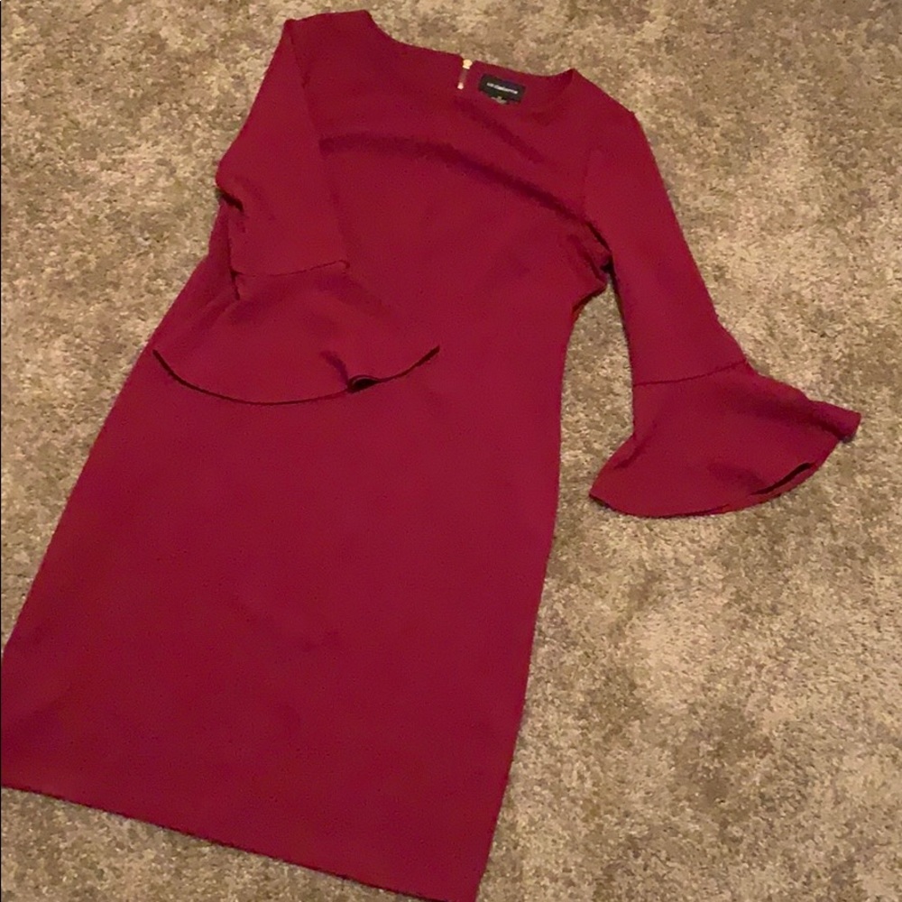 Gently worn Liz Claiborne burgundy dress.